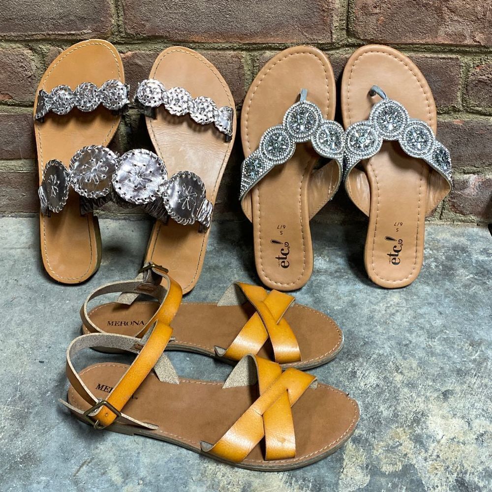 Bundle of Fashion Sandals Size 6.5